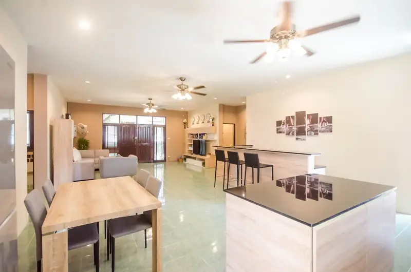 Dining table and breakfast bar