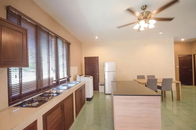 Kitchen counter and stove
